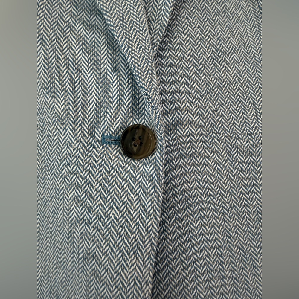 🔥NWT J. Crew Blue Herringbone Blazer - Picture 7 of 12